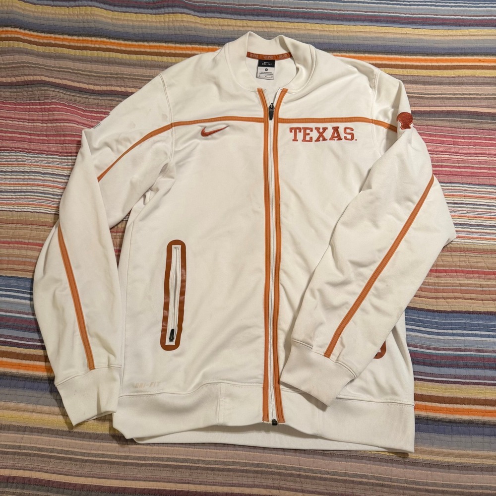 Nike Texas Longhorns Dri-FIT Track Jacket White Orange‎ Adult Medium